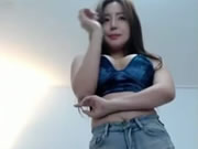 性感南韓女主播緊身牛仔褲吊衫熱辣跳舞